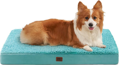 Orthopedic Dog Bed Large with Removable Washable Cover, 41IN Grey | Egg Crate Foam Support, Durable Oxford fabric, Non-Slip Bottom, Machine Washable, Soft Waterproof Plush Pet Bed Mat For Crate