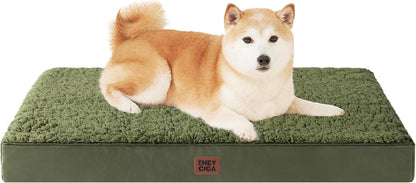Orthopedic Dog Bed Large with Removable Washable Cover, 41IN Grey | Egg Crate Foam Support, Durable Oxford fabric, Non-Slip Bottom, Machine Washable, Soft Waterproof Plush Pet Bed Mat For Crate
