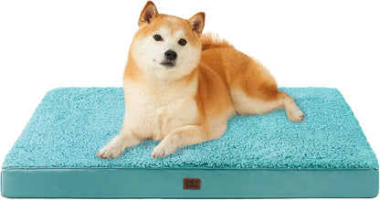 Orthopedic Dog Bed Large with Removable Washable Cover, 41IN Grey | Egg Crate Foam Support, Durable Oxford fabric, Non-Slip Bottom, Machine Washable, Soft Waterproof Plush Pet Bed Mat For Crate