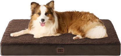 Orthopedic Dog Bed Large with Removable Washable Cover, 41IN Grey | Egg Crate Foam Support, Durable Oxford fabric, Non-Slip Bottom, Machine Washable, Soft Waterproof Plush Pet Bed Mat For Crate