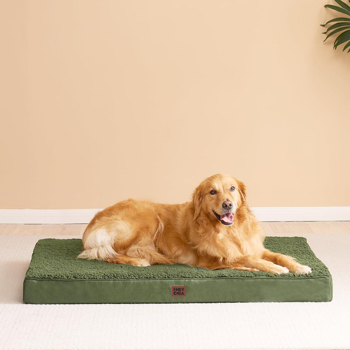 Orthopedic Dog Bed Large with Removable Washable Cover, 41IN Grey | Egg Crate Foam Support, Durable Oxford fabric, Non-Slip Bottom, Machine Washable, Soft Waterproof Plush Pet Bed Mat For Crate