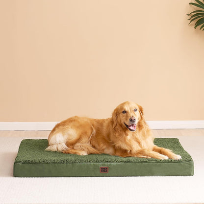 Orthopedic Dog Bed Large with Removable Washable Cover, 41IN Grey | Egg Crate Foam Support, Durable Oxford fabric, Non-Slip Bottom, Machine Washable, Soft Waterproof Plush Pet Bed Mat For Crate