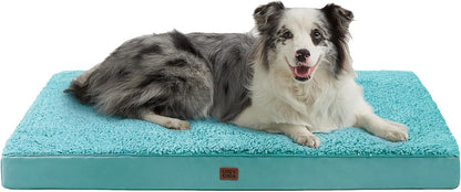 Orthopedic Dog Bed Large with Removable Washable Cover, 41IN Grey | Egg Crate Foam Support, Durable Oxford fabric, Non-Slip Bottom, Machine Washable, Soft Waterproof Plush Pet Bed Mat For Crate