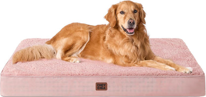Orthopedic Dog Bed Large with Removable Washable Cover, 41IN Grey | Egg Crate Foam Support, Durable Oxford fabric, Non-Slip Bottom, Machine Washable, Soft Waterproof Plush Pet Bed Mat For Crate