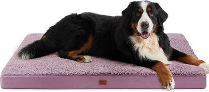 Orthopedic Dog Bed Large with Removable Washable Cover, 41IN Grey | Egg Crate Foam Support, Durable Oxford fabric, Non-Slip Bottom, Machine Washable, Soft Waterproof Plush Pet Bed Mat For Crate