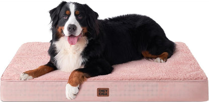 Orthopedic Dog Bed Large with Removable Washable Cover, 41IN Grey | Egg Crate Foam Support, Durable Oxford fabric, Non-Slip Bottom, Machine Washable, Soft Waterproof Plush Pet Bed Mat For Crate