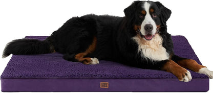 Orthopedic Dog Bed Large with Removable Washable Cover, 41IN Grey | Egg Crate Foam Support, Durable Oxford fabric, Non-Slip Bottom, Machine Washable, Soft Waterproof Plush Pet Bed Mat For Crate