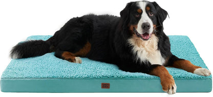 Orthopedic Dog Bed Large with Removable Washable Cover, 41IN Grey | Egg Crate Foam Support, Durable Oxford fabric, Non-Slip Bottom, Machine Washable, Soft Waterproof Plush Pet Bed Mat For Crate