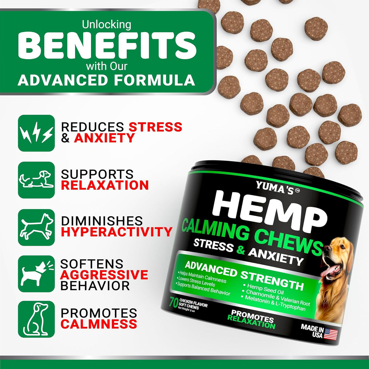 Glucosamine for Dogs - 240 Chews - Hip & Joint Supplement for Dogs
