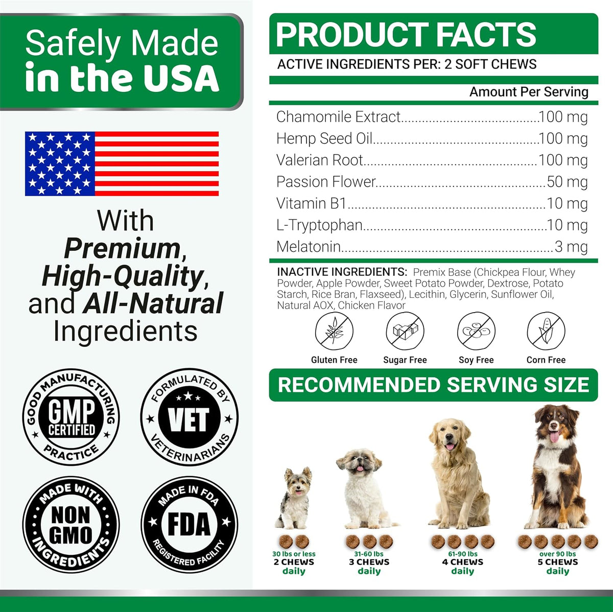 Glucosamine for Dogs - 240 Chews - Hip & Joint Supplement for Dogs