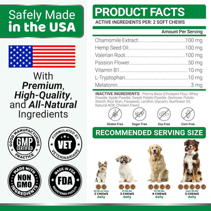 Glucosamine for Dogs - 240 Chews - Hip & Joint Supplement for Dogs
