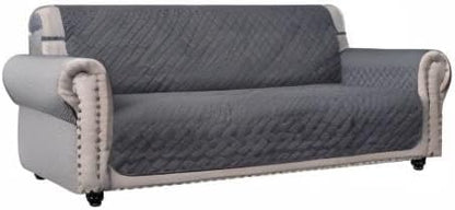 Ameritex Couch Sofa Slipcover 100% Waterproof Nonslip Quilted Furniture Protector for Dogs, Children, Pets, Machine Washable (Beige, 68")