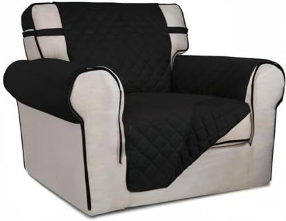 PureFit Reversible Quilted Sofa Cover, Water Resistant Slipcover Furniture Protector, Washable Couch Cover with Non Slip and Elastic Straps for Kids, Dogs, Pets (Sofa, Gray/Light Gray) - Colors B