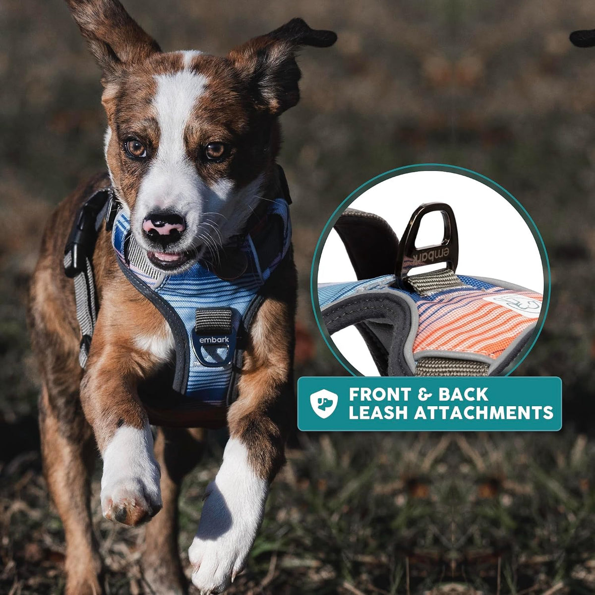 Embark No Pull Dog Harness, Reflective Adjustable Training Vest, No Choke