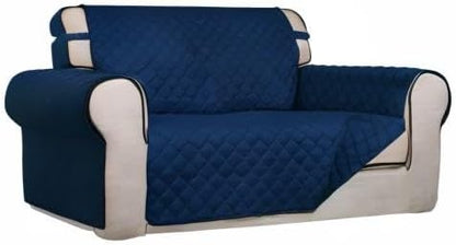 PureFit Reversible Quilted Sofa Cover, Water Resistant Slipcover Furniture Protector, Washable Couch Cover with Non Slip and Elastic Straps for Kids, Dogs, Pets (Sofa, Gray/Light Gray) - Colors A