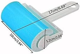 Reusable Lint Roller for Pet Hair – Washable Sticky Picker Set, 2-in-1 Portable & Standard Roller, Eco-Friendly No Refills, Removes Dog & Cat Fur from Clothes, Couch, Car (Blue)