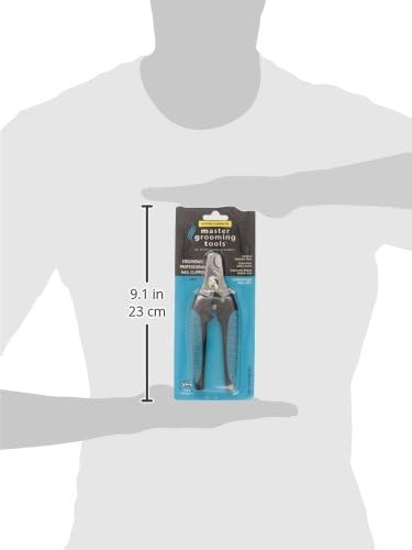 Master Grooming Tools Ergonomic Pro Nail Clippers — Professional Clippers for Trimming Pet Nails - Small, 5⅛",Black/Teal
