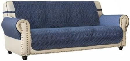 Ameritex Couch Sofa Slipcover 100% Waterproof Nonslip Quilted Furniture Protector for Dogs, Children, Pets, Machine Washable (Beige, 68")