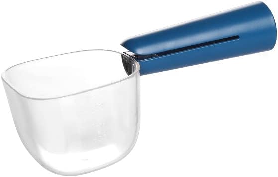 Pet Cat Dog Food Scoop, Dog Cup Capacity Cat Food Scooper With Sealing Clip, Puppy and Cat Coffee Bean, Flour Scoop Grey