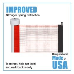 Kidkusion Retractable Driveway Guard | Adjustable Up to 12 Ft. | Visual Boundary for Playtime Safety | Black | Made in USA