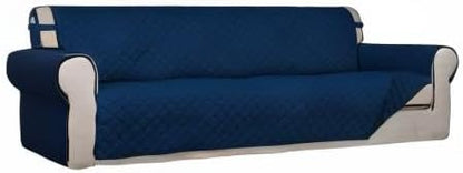 PureFit Reversible Quilted Sofa Cover, Water Resistant Slipcover Furniture Protector, Washable Couch Cover with Non Slip and Elastic Straps for Kids, Dogs, Pets (Sofa, Gray/Light Gray) - Colors A