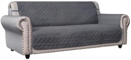 Ameritex Couch Sofa Slipcover 100% Waterproof Nonslip Quilted Furniture Protector for Dogs, Children, Pets, Machine Washable (Beige, 68")
