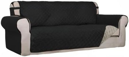 PureFit Reversible Quilted Sofa Cover, Water Resistant Slipcover Furniture Protector, Washable Couch Cover with Non Slip and Elastic Straps for Kids, Dogs, Pets (Sofa, Gray/Light Gray) - Colors B