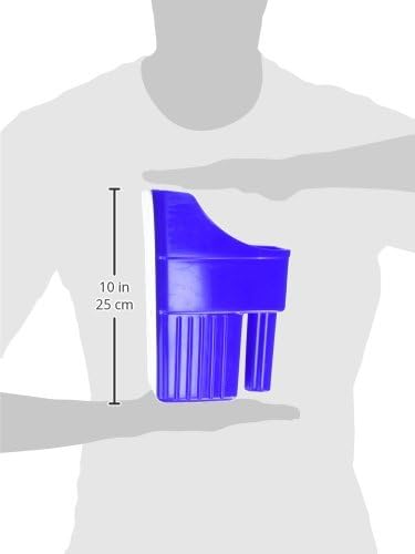Little Giant® Plastic Enclosed Feed Scoop | Heavy Duty Durable Stackable Horse Feed Scoop with Measure Marks | Livestock Hand Scooper | 3 Quart