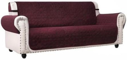 Ameritex Couch Sofa Slipcover 100% Waterproof Nonslip Quilted Furniture Protector for Dogs, Children, Pets, Machine Washable (Beige, 68")