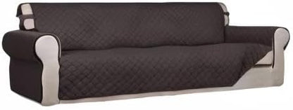 PureFit Reversible Quilted Sofa Cover, Water Resistant Slipcover Furniture Protector, Washable Couch Cover with Non Slip and Elastic Straps for Kids, Dogs, Pets (Sofa, Gray/Light Gray) - Colors B