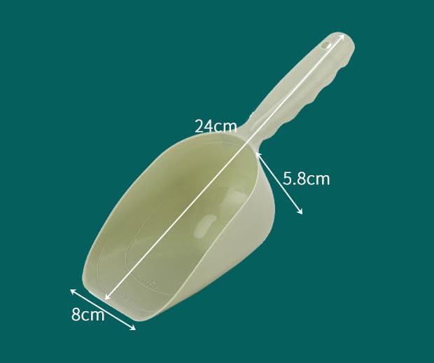 1-Cup Pet Food Scoop, Lines for 1/2 and 1 Cup - Dog, Puppy, Cat, Bird, Rabbit Plastic Scoop (Light Pink)