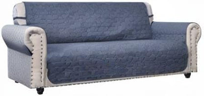 Ameritex Couch Sofa Slipcover 100% Waterproof Nonslip Quilted Furniture Protector for Dogs, Children, Pets, Machine Washable (Beige, 68")