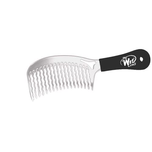 J D Beauty The Wet Detangling Hair Comb, Metallic Black, 2.1 Ounce