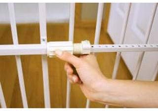 Carlson 18-30.75" Mini Expandable Dog Gate with Small Pet Door, Pressure Mounted Metal Indoor Pet Gate for Doorways & Bottom of Stairs, Cat Gate, White