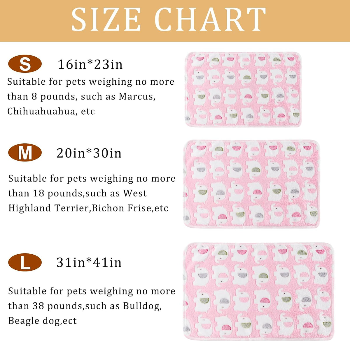 1 Pack 3 Blankets Super Soft Fluffy Premium Fleece Pet Blanket Flannel Paw Printed Throw for Dog Puppy Cat (Small 23x16'', Brown, Pink, White)