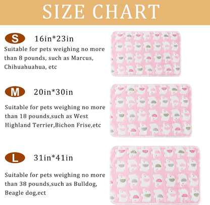 1 Pack 3 Blankets Super Soft Fluffy Premium Fleece Pet Blanket Flannel Paw Printed Throw for Dog Puppy Cat (Small 23x16'', Brown, Pink, White)