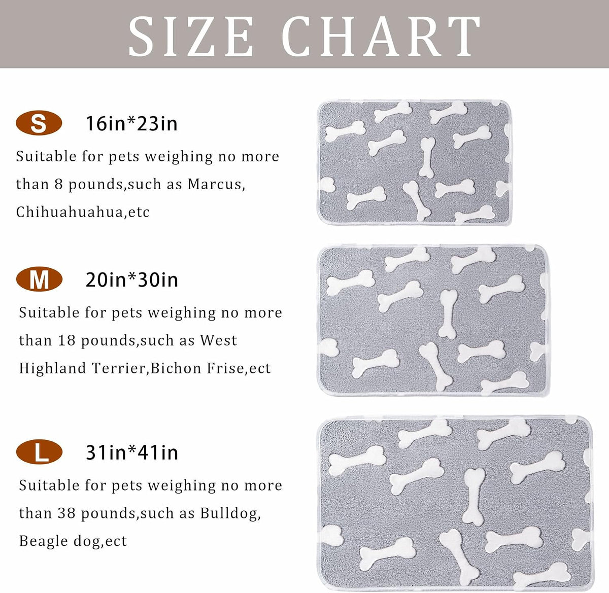 1 Pack 3 Blankets Super Soft Fluffy Premium Fleece Pet Blanket Flannel Paw Printed Throw for Dog Puppy Cat (Small 23x16'', Brown, Pink, White)