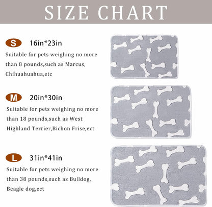 1 Pack 3 Blankets Super Soft Fluffy Premium Fleece Pet Blanket Flannel Paw Printed Throw for Dog Puppy Cat (Small 23x16'', Brown, Pink, White)