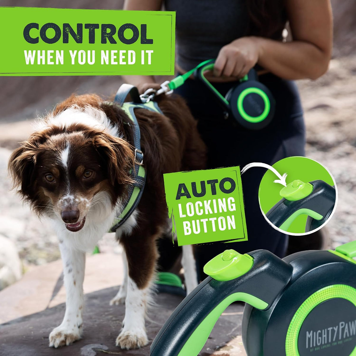 Retractable Dog Leash 2.0, 16 Ft, for Medium Dogs, Heavy Duty