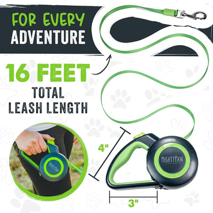 Retractable Dog Leash 2.0, 16 Ft, for Medium Dogs, Heavy Duty