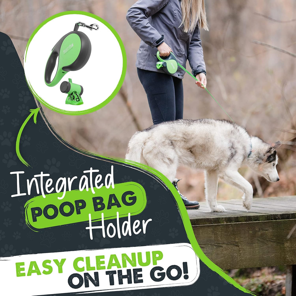 Retractable Dog Leash 2.0, 16 Ft, for Medium Dogs, Heavy Duty