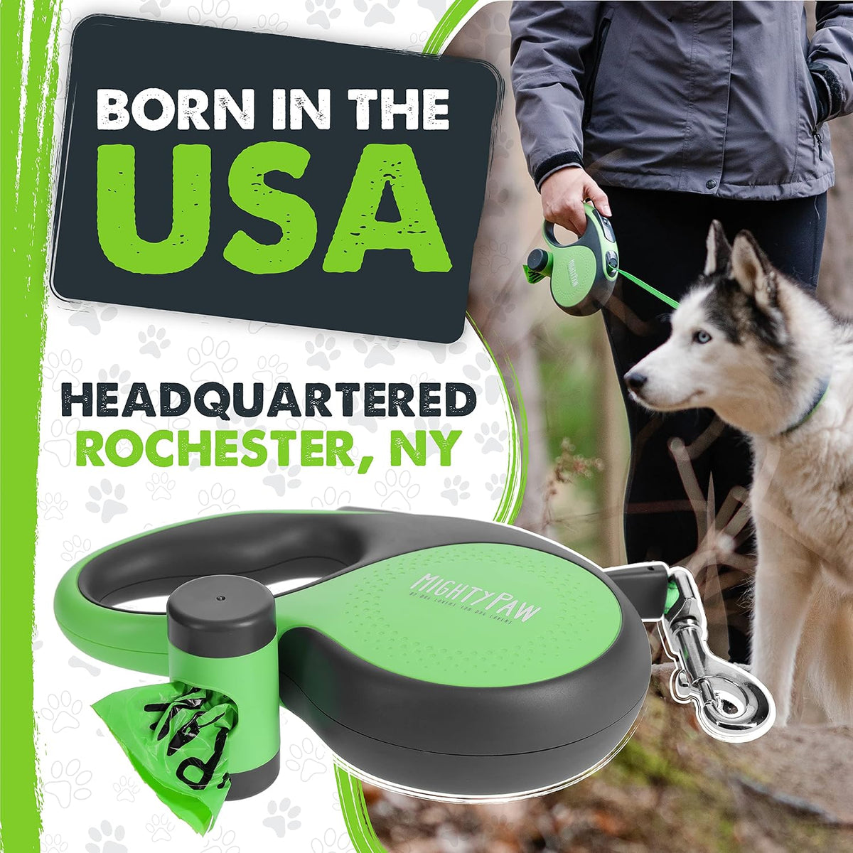 Retractable Dog Leash 2.0, 16 Ft, for Medium Dogs, Heavy Duty