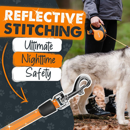 Retractable Dog Leash 2.0, 16 Ft, for Medium Dogs, Heavy Duty