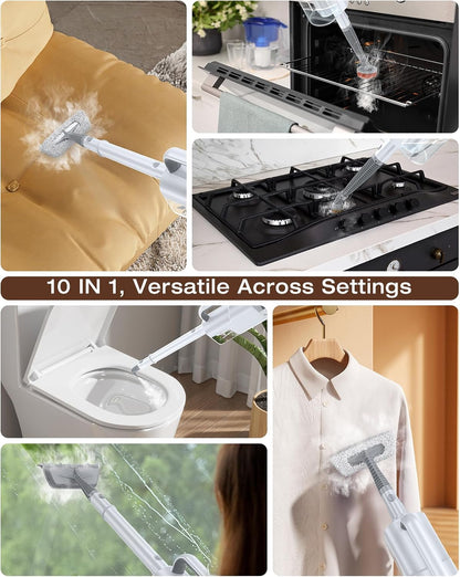 Steam Cleaner, 10-in-1 Detachable Handheld Steam Mop for Multi-Surface