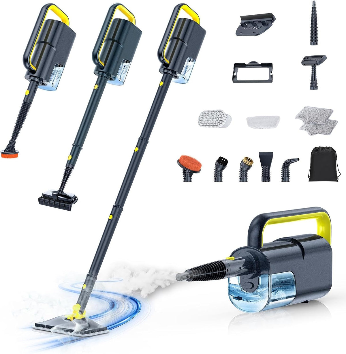 Steam Cleaner, 10-in-1 Detachable Handheld Steam Mop for Multi-Surface