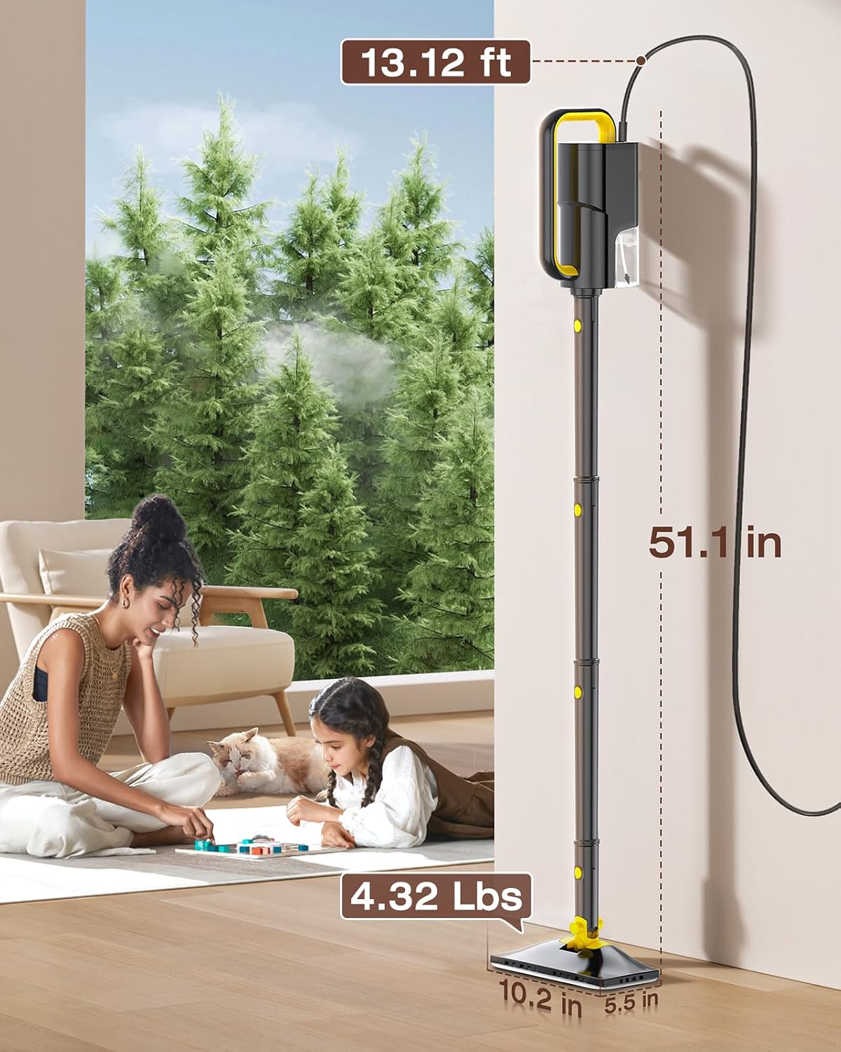 Steam Cleaner, 10-in-1 Detachable Handheld Steam Mop for Multi-Surface