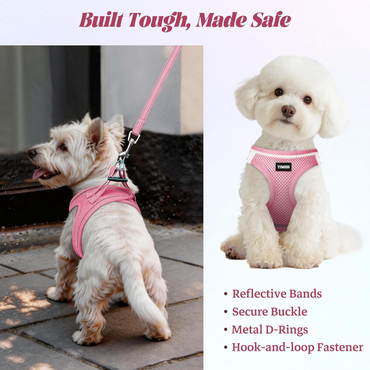 No Pull Dog Puppy Harness and Leash Set Reflective Mesh Vest X-Small