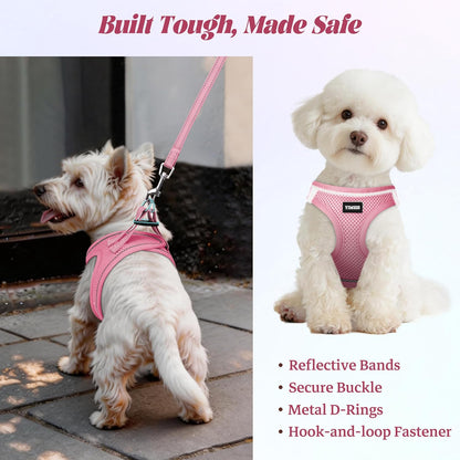 No Pull Dog Puppy Harness and Leash Set Reflective Mesh Vest X-Small