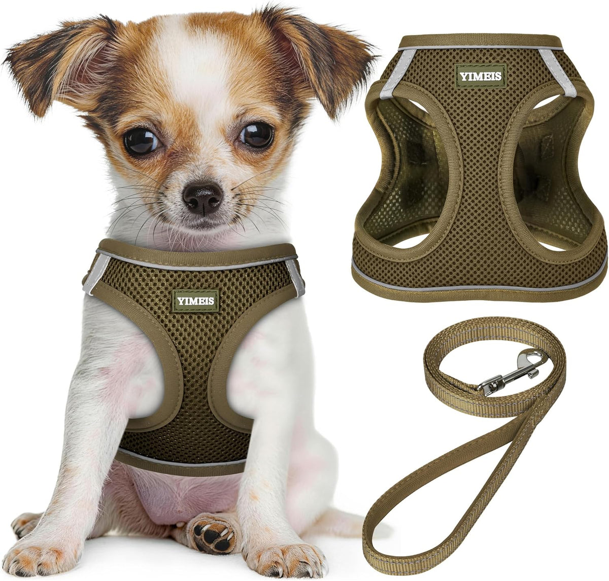 No Pull Dog Puppy Harness and Leash Set Reflective Mesh Vest X-Small