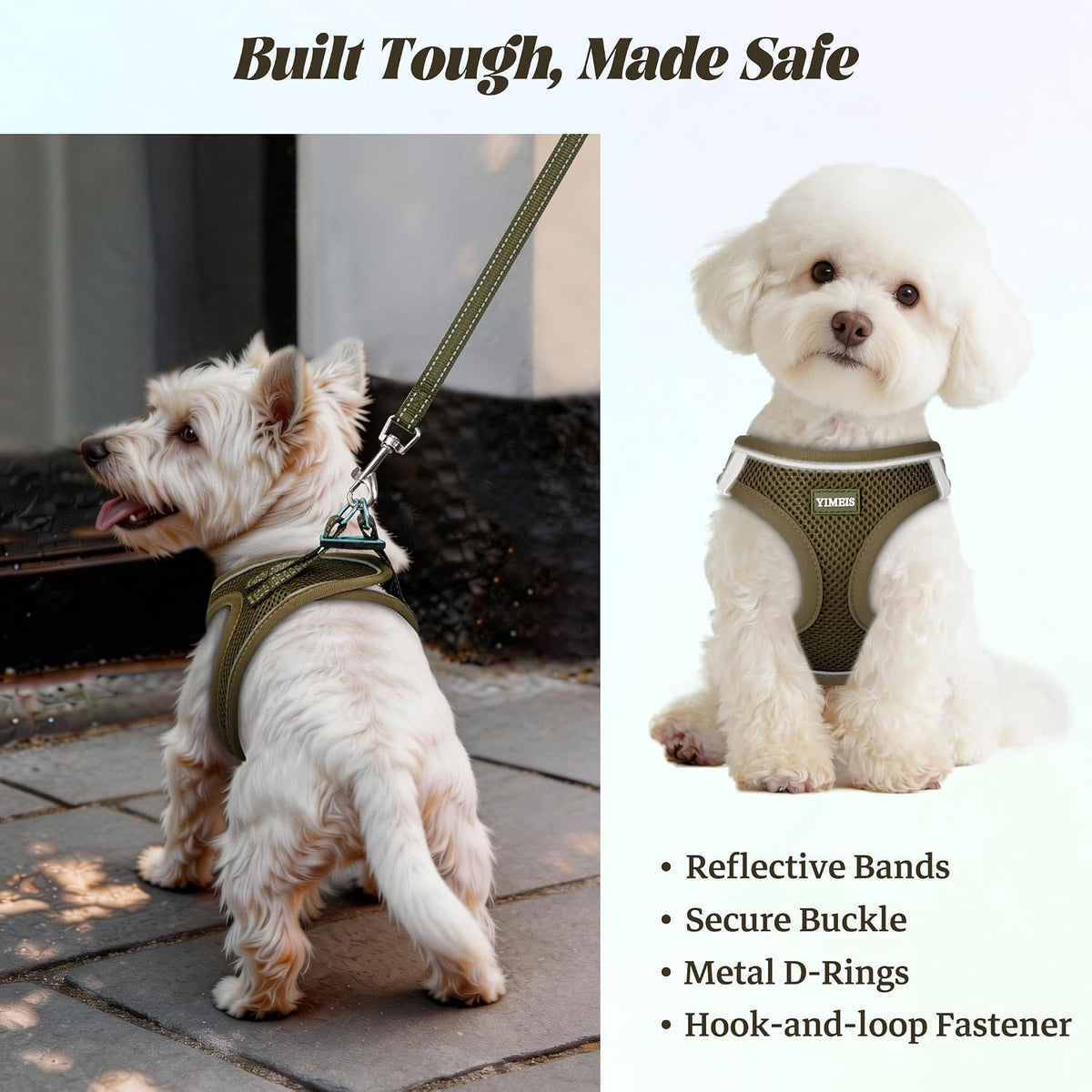 No Pull Dog Puppy Harness and Leash Set Reflective Mesh Vest X-Small